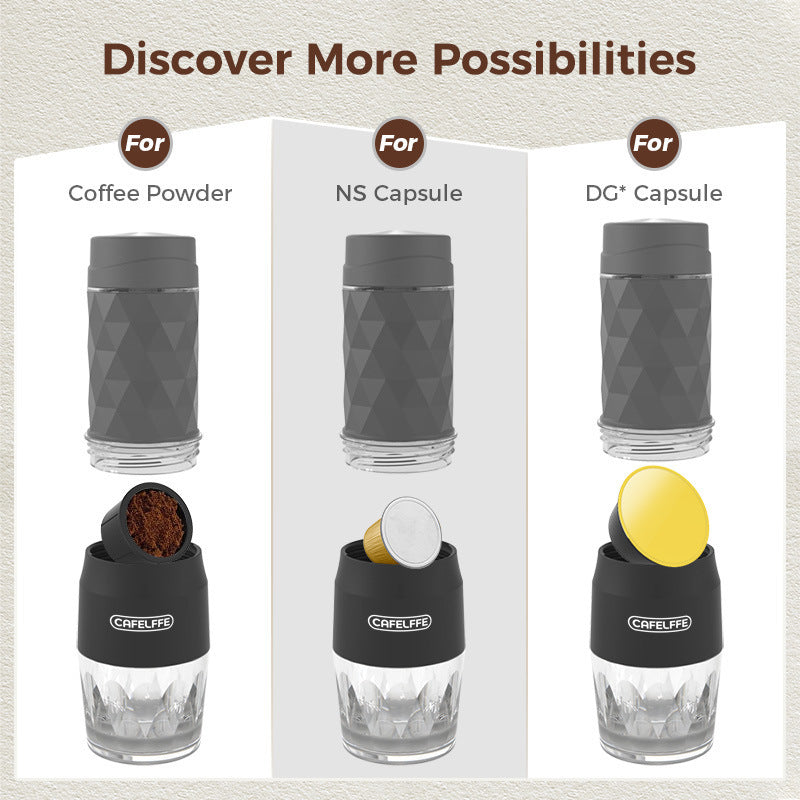 Portable 3-in-1 Travel Hand Press Coffee Machine