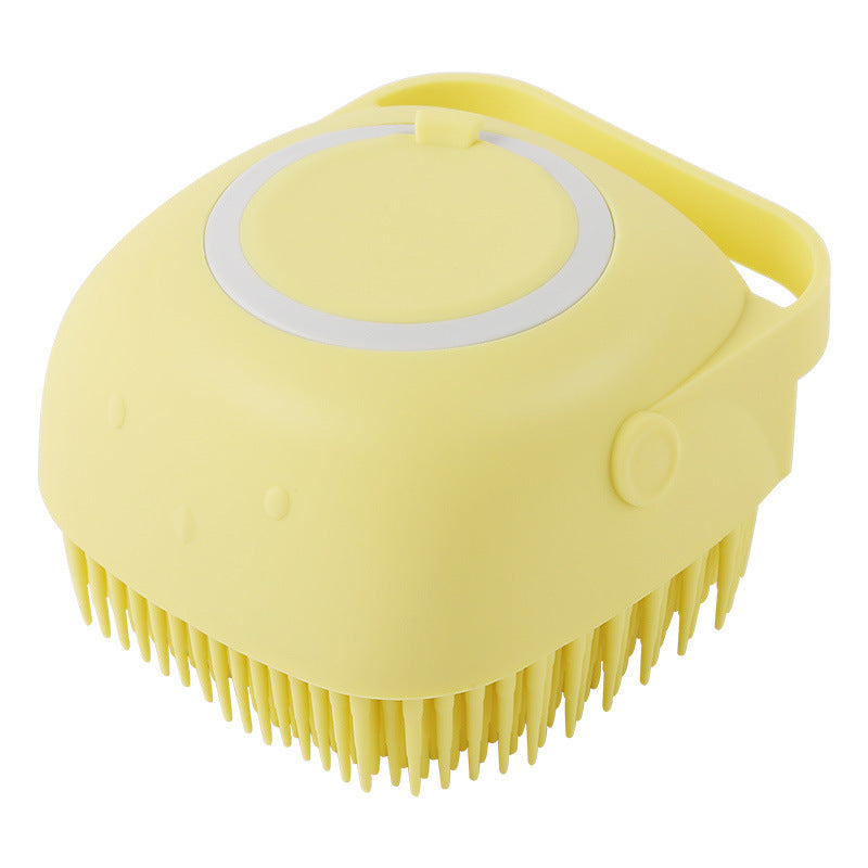 Silicone Dog Bath & Massage Brush – 2-in-1 Pet Grooming & Shampoo Dispenser
