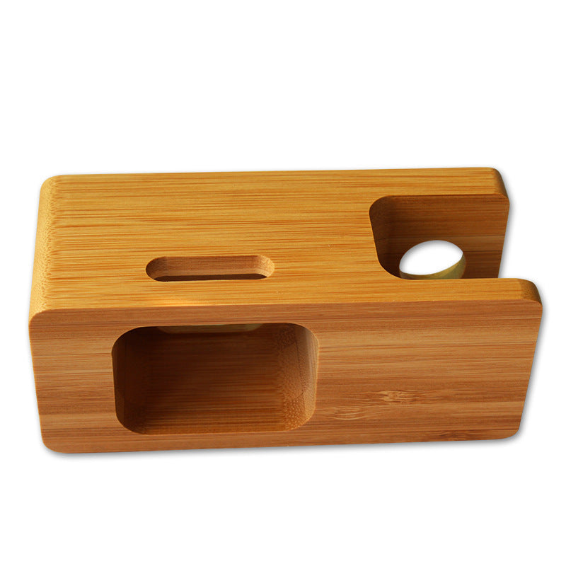 Bamboo Watch & Smartphone Stand – Stylish & Functional Organizer