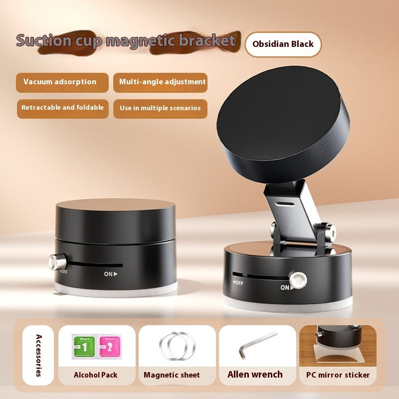 Foldable Magnetic Vacuum Car Phone Holder – Hands-Free Navigation for Smartphones