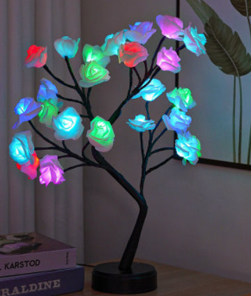 Romantic LED Rose Tree Lamp – Enchanting Floral Night Light