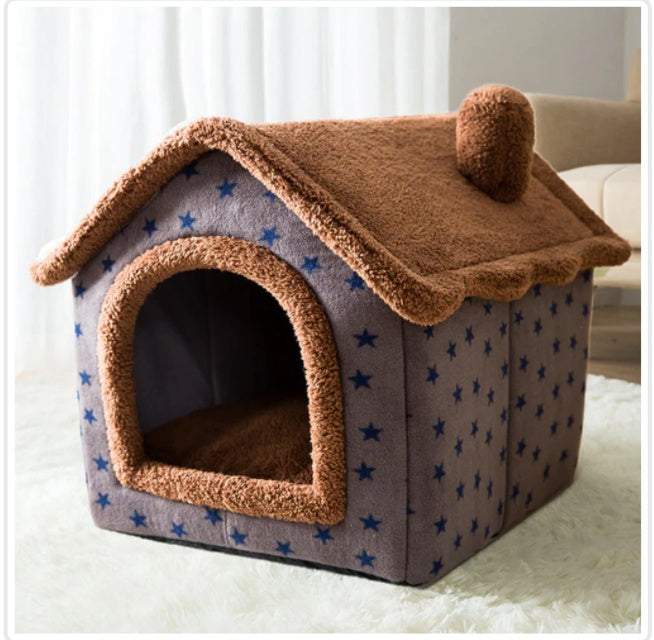 Foldable Dog House & Cat Bed – Cozy Winter Pet Nest