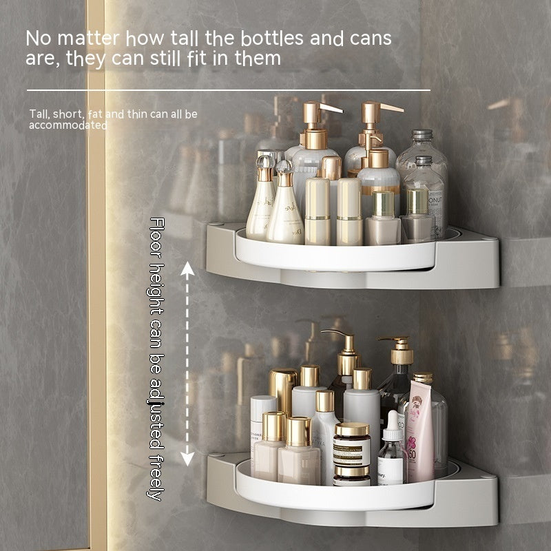 Rotating Bathroom Triangle Storage Rack – Convenient Wall-mounted Solution
