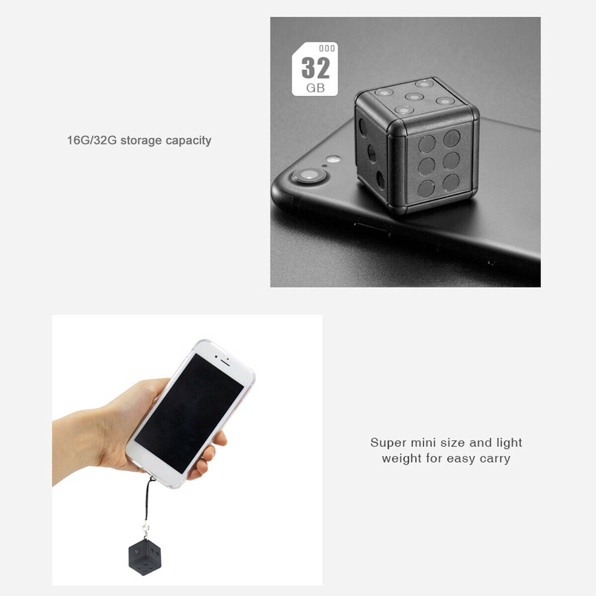 Stealth Mini Dice Camera | 1080P HD Night Vision & Motion Detection