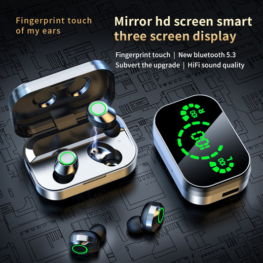 YD03 TWS Wireless Earbuds with LED Display & Breathing Light