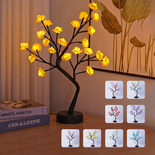 Romantic LED Rose Tree Lamp – Enchanting Floral Night Light