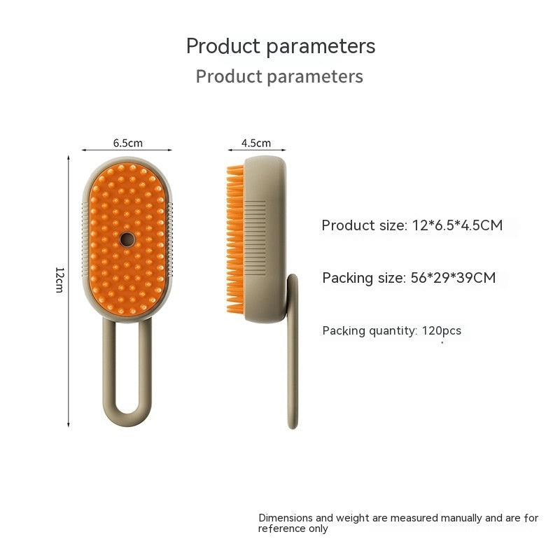 3-in-1 Electric Steam Pet Grooming Brush – Gentle, Effective, and Mess-Free