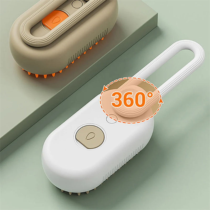 3-in-1 Electric Steam Pet Grooming Brush – Gentle, Effective, and Mess-Free