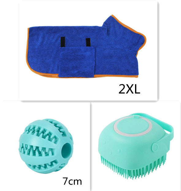 Silicone Dog Bath & Massage Brush – 2-in-1 Pet Grooming & Shampoo Dispenser